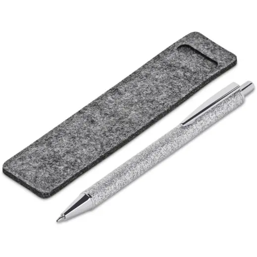 Sparkle Ball Pen In Felt Pouch Unbranded